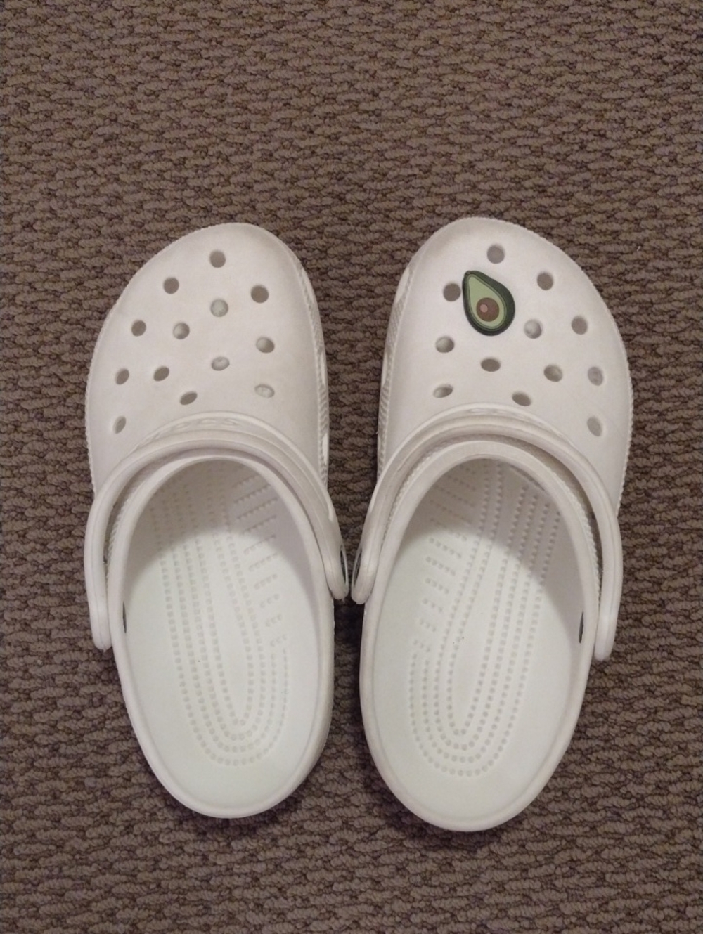 White Classic Crocs